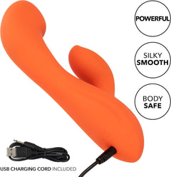CalExotics Stella Liquid Silicone Dual G Vibrator – Rechargeable Waterproof Rabbit Vibrator
