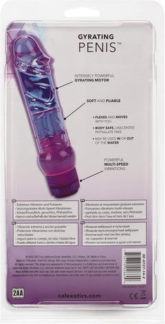Waterproof Crystalessence Gyrating Penis – 6.5" Multi-Speed Vibrating Massager