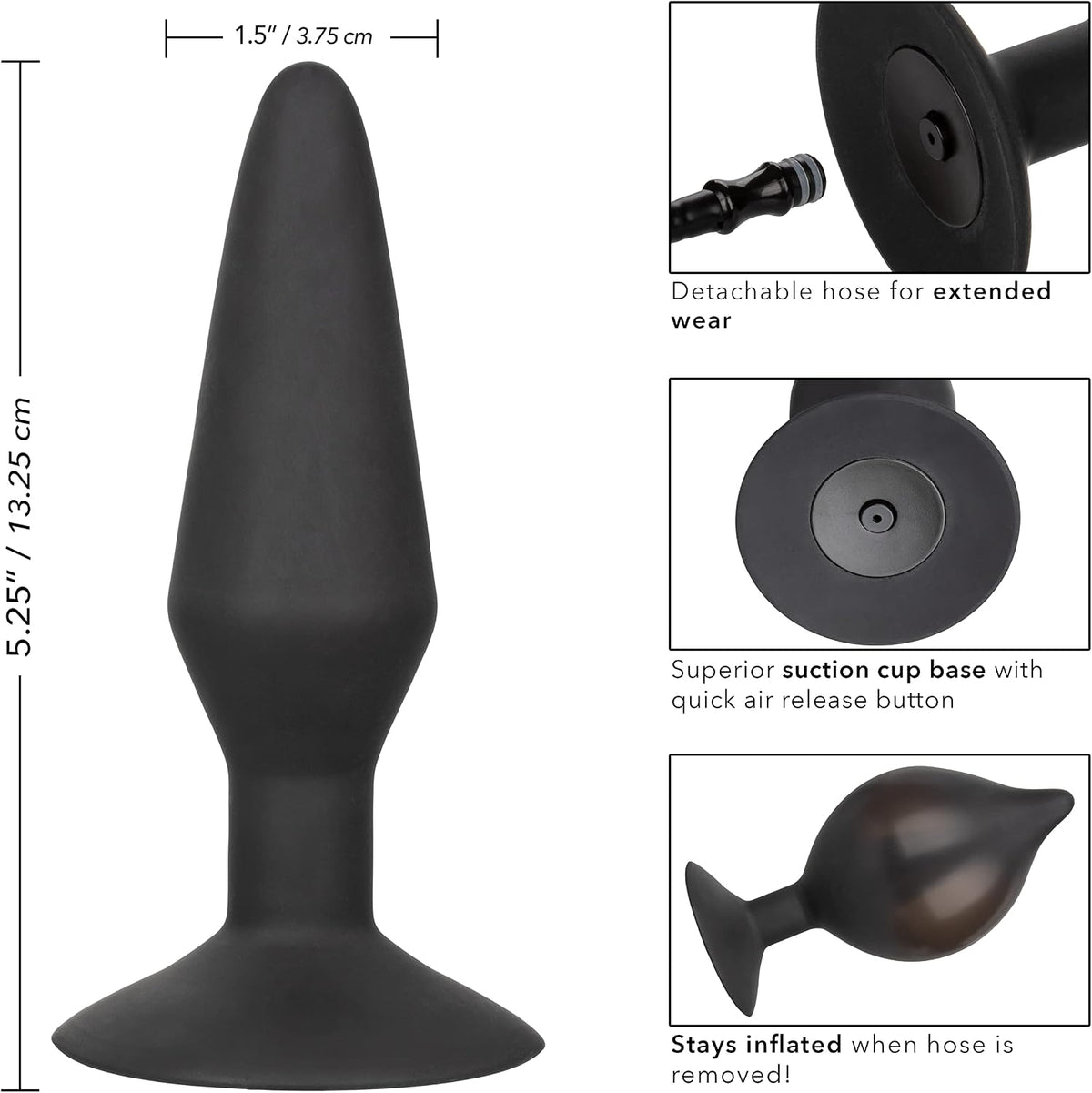 Silicone Inflatable Plug Large – Rechargeable Inflatable Silicone Anal Plug