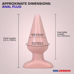 Classic Butt Plug – Large Smooth Plug with Flared Base