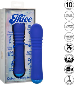 Thicc Chubby Thrusting Wand – Rechargeable Thick Silicone Thrusting Vibrator