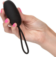 Silicone Remote Rechargeable Egg Vibrator Black – Wireless Remote-Controlled