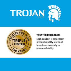Trojan Pleasures Fire & Ice Lubricated Condoms – 3 Pack Dual Action Warming & Tingling Latex Condoms