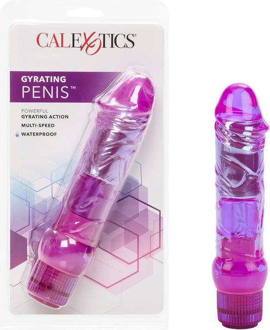 Waterproof Crystalessence Gyrating Penis – 6.5" Multi-Speed Vibrating Massager
