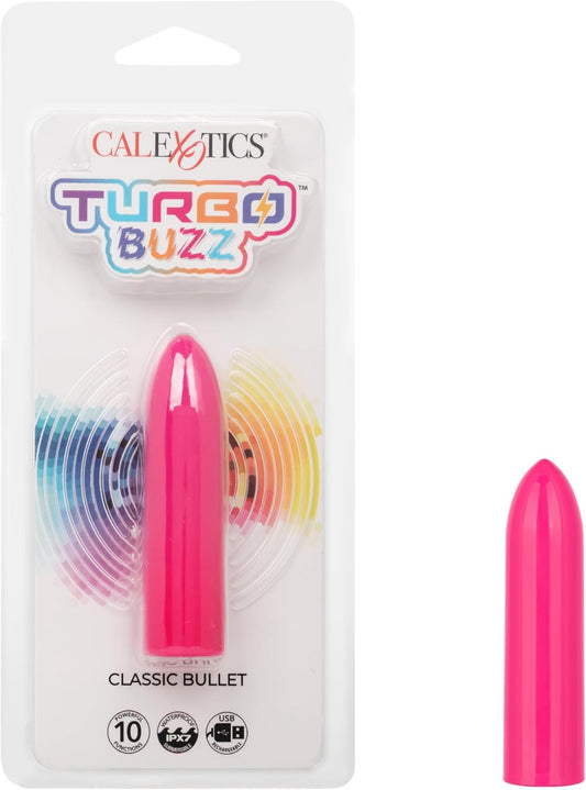 Turbo Buzz Classic Mini Bullet Pink – Rechargeable Waterproof Mini Bullet Vibrator by CalExotics