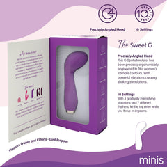 SKINS Minis The Sweet G G-Spot Vibrator – Rechargeable Silicone Vibrator with 10 Vibration Modes