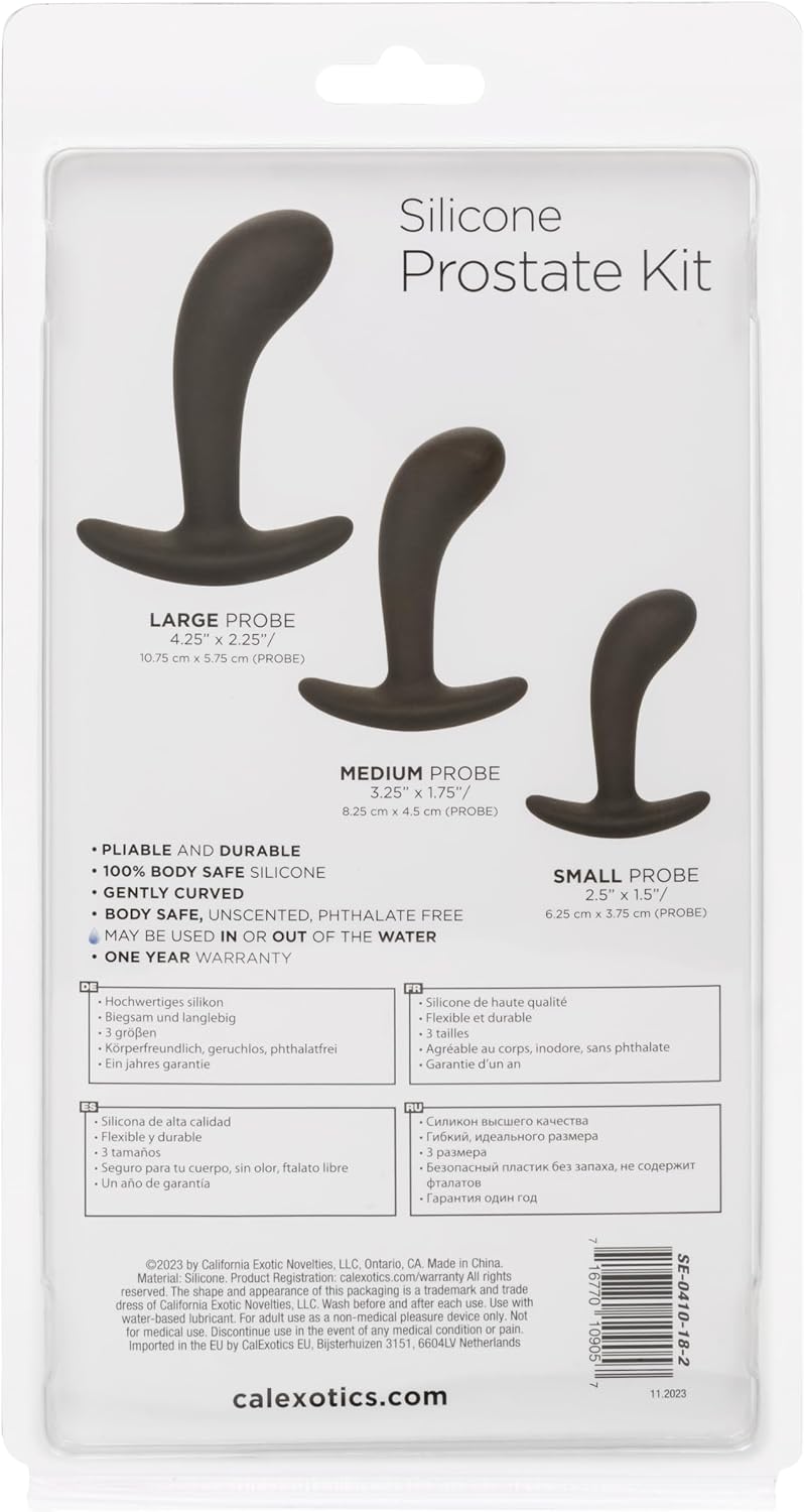 CalExotics Ultimately Pleasurable Silicone Prostate Kit – Black Prostate Plug Set