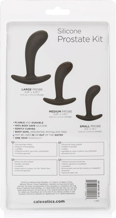 CalExotics Ultimately Pleasurable Silicone Prostate Kit – Black Prostate Plug Set