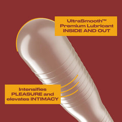 Trojan Ultra Ribbed Ecstasy Lubricated Condoms – 10 Pack Premium Ribbed Latex Condoms with UltraSmooth Lubricant