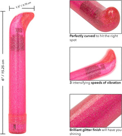 CalExotics Sparkle Slim Vibe Pink – Waterproof 3-Speed Slim Personal Massager