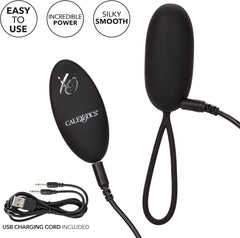 Silicone Remote Rechargeable Egg Vibrator Black – Wireless Remote-Controlled