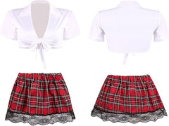 Study Break Red Medium – Lace Schoolgirl Lingerie Set