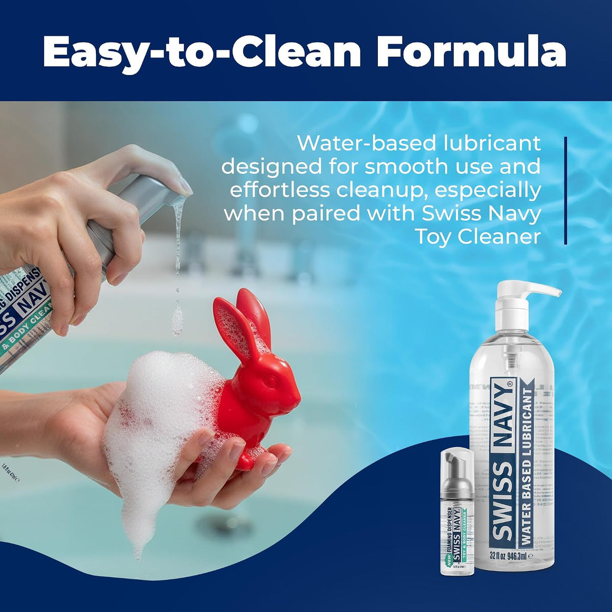 Swiss Navy Water Based Lubricant 32 oz – Premium Personal Lube with Pump