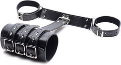 Strict Arm Binder Black – Adjustable PU Leather Bondage Restraint