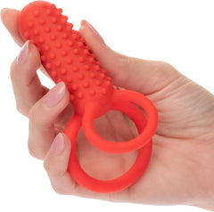 Silicone Rechargeable Vertical Dual Enhancer – Dual-Ended Silicone Vibrator