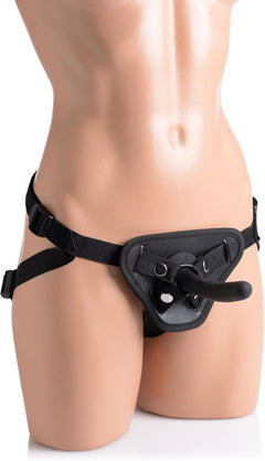 Strap U Pegged Pegging Dildo with Harness – Adjustable Silicone Harness Kit