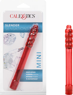 CalExotics Slender Sensations Red Vibrator – Ultra-Thin Multi-Speed Personal Massager