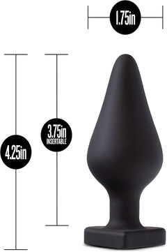 Temptasia Fuck Me Butt Plug Black – Silicone Heart Base Anal Plug
