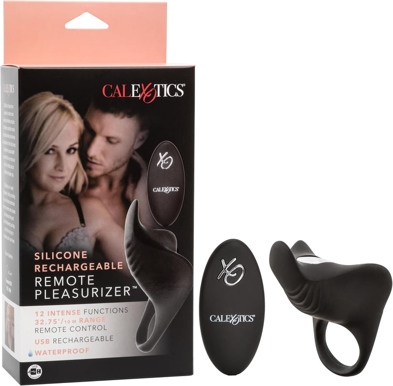 Silicone Rechargeable Remote Pleasurizer Cock Ring – Wireless Remote Vibrating Ring