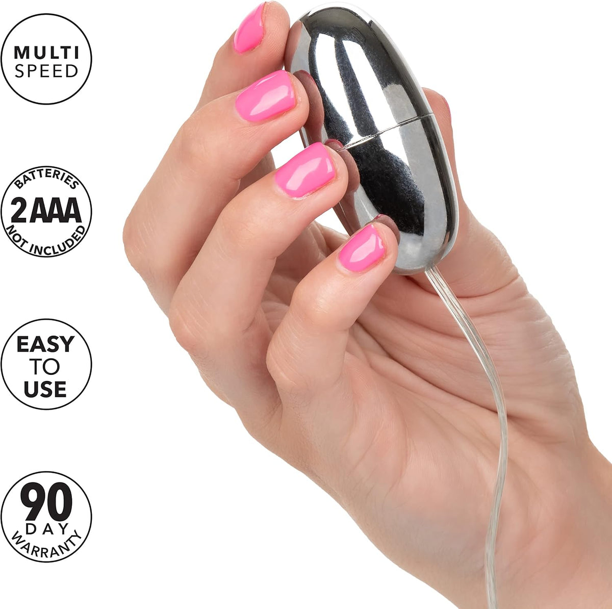 CalExotics Slim Teardrop Bullet Vibrator Pink – Compact Multi-Speed Personal Massager