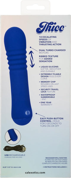 Thicc Chubby Thrusting Wand – Rechargeable Thick Silicone Thrusting Vibrator