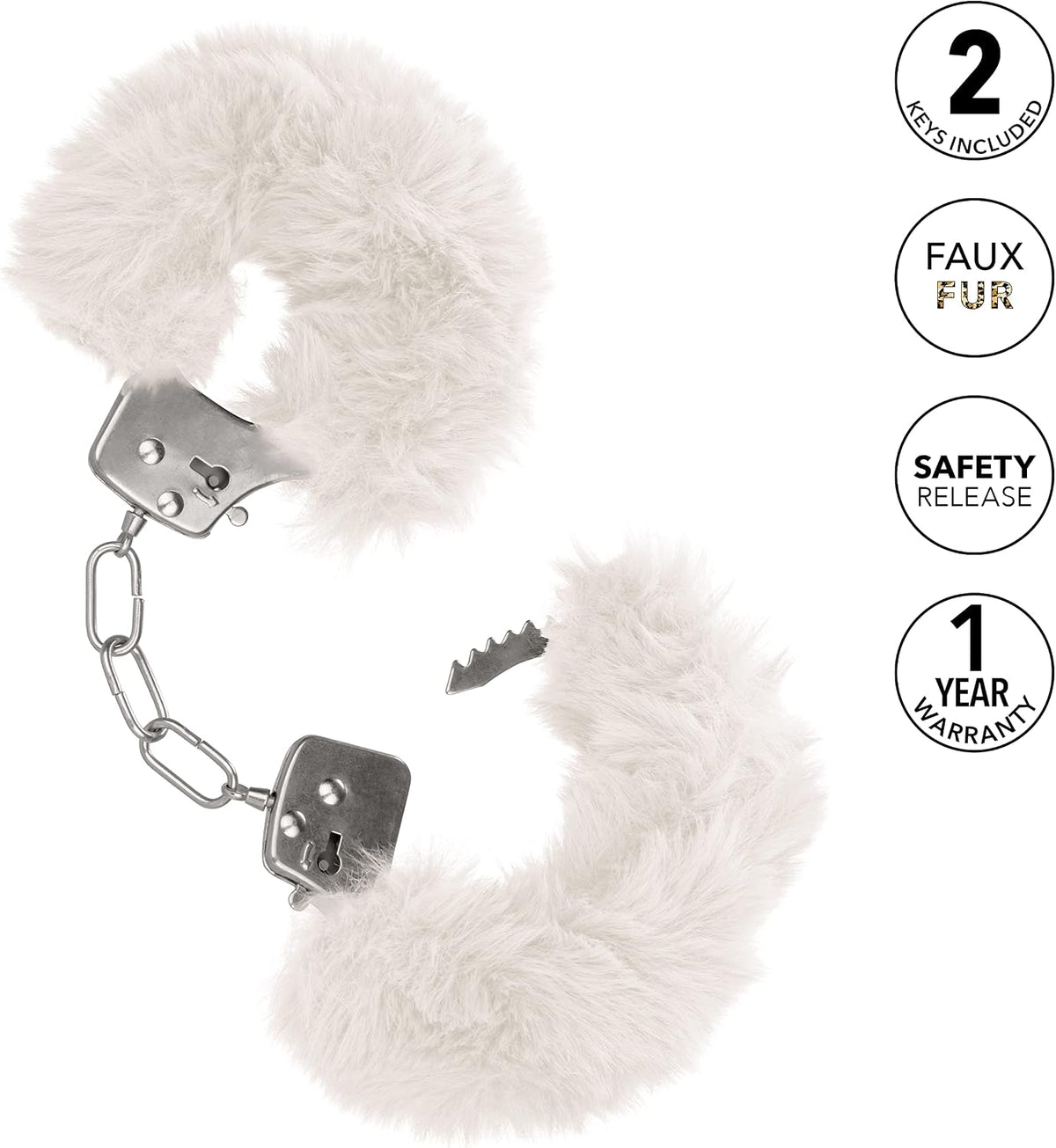 Ultra Fluffy Furry Cuffs – White