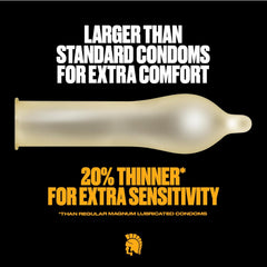Trojan Magnum Original Large Size Lubricated Condoms – 12 Pack Premium Latex Condoms with Reservoir Tip
