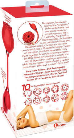 Wild Rose & Bullet Rechargeable Silicone Suction Vibrator