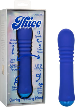 Thicc Chubby Thrusting Wand – Rechargeable Thick Silicone Thrusting Vibrator
