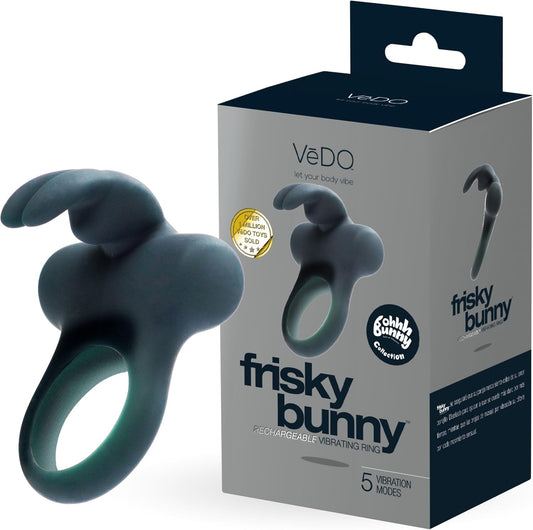 Vedo Frisky Bunny Vibrating Ring – Black