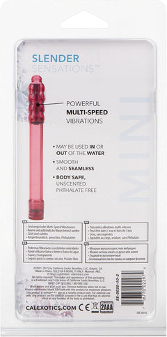 CalExotics Slender Sensations Red Vibrator – Ultra-Thin Multi-Speed Personal Massager
