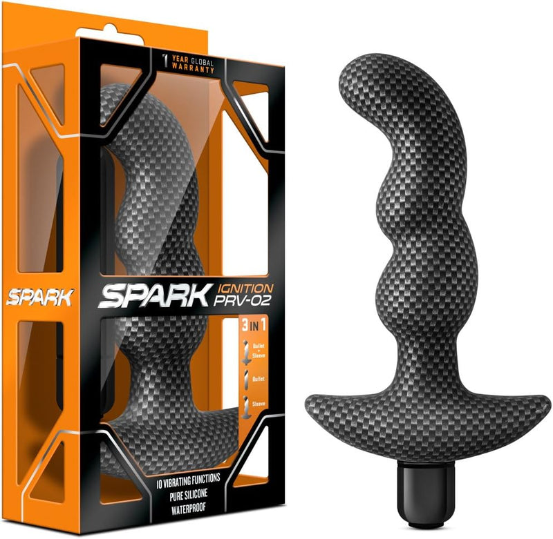 Blush Spark Ignition PRV-02 Rechargeable Prostate Massager – Silicone P-Spot Vibrator