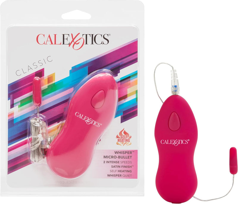 Whisper Micro Bullet Pink – Quiet 2-Speed Heated Bullet Massager | CalExotics