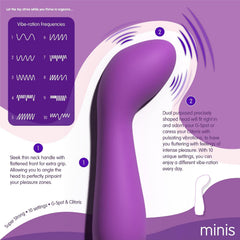 SKINS Minis The Sweet G G-Spot Vibrator – Rechargeable Silicone Vibrator with 10 Vibration Modes