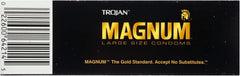 Trojan Magnum Original Large Size Lubricated Condoms – 12 Pack Premium Latex Condoms with Reservoir Tip