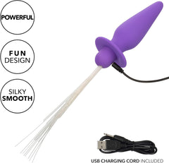 CalExotics Southern Lights Vibrating Light-Up Anal Probe Purple – Rechargeable Silicone Massager
