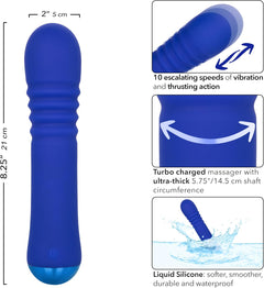 Thicc Chubby Thrusting Wand – Rechargeable Thick Silicone Thrusting Vibrator