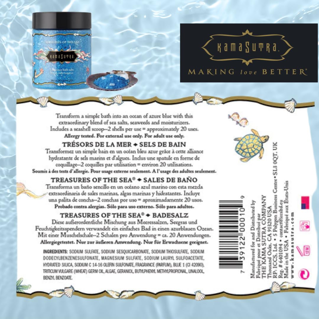 Kama Sutra Treasures of the Sea Bath Salts, 24.5 oz