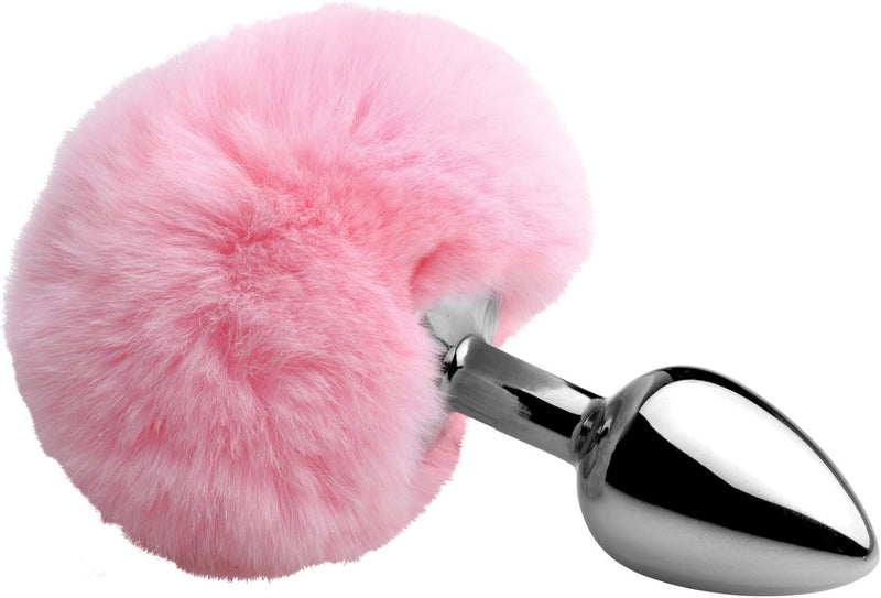 TAILZ Pink Fluffy Bunny Tail Anal Plug – Silicone Plug with Faux Fur Bunny Tail