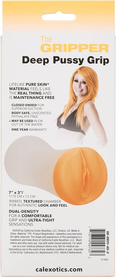 The Gripper Deep Pussy Grip – Dual Density Male Masturbator Stroker by CalExotics