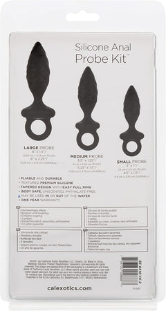 CalExotics Silicone Anal Probe Kit – 3-Piece Graduated Quilted Butt Plug Set