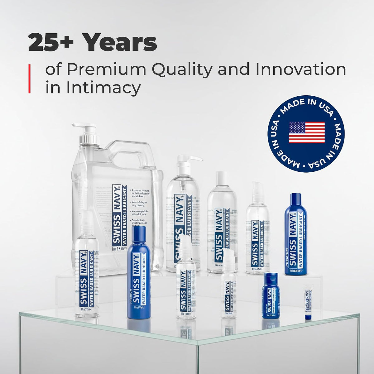 Swiss Navy Water Based Lubricant 32 oz – Premium Personal Lube with Pump
