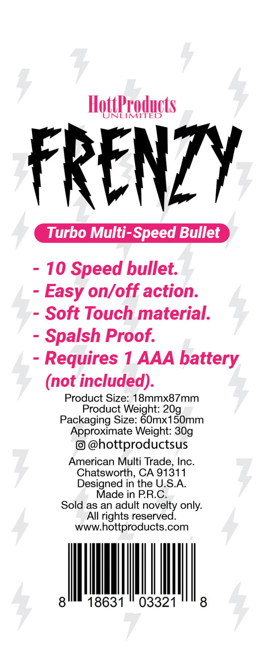 FRENZY POWER BULLET 10 SPEEDS PINK