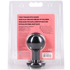 Round Butt Plug Medium - Black