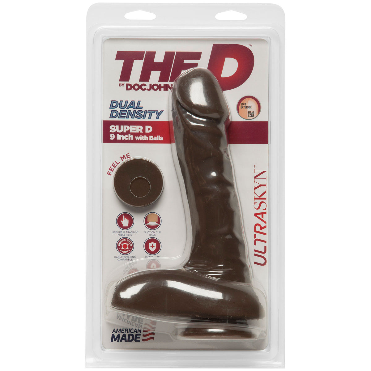 The D - Super D 9 Inch With Balls - Chocolate