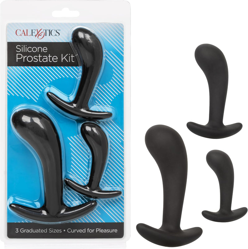 CalExotics Ultimately Pleasurable Silicone Prostate Kit – Black Prostate Plug Set