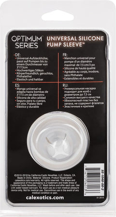 Universal Silicone Pump Sleeve Clear – Soft Stretch Silicone Pump Cylinder Sleeve | CalExotics Optimum Series