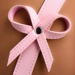 Strict Bondage Harness with Bows Pink XL/2XL – Adjustable PU Leather Restraint Harness
