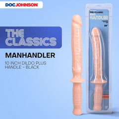 Doc Johnson Manhandler – Flesh 14.5-Inch Classic Dildo with Handle