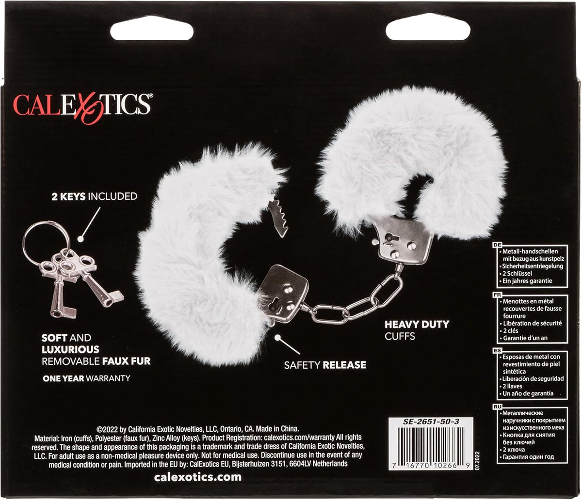 Ultra Fluffy Furry Cuffs – White